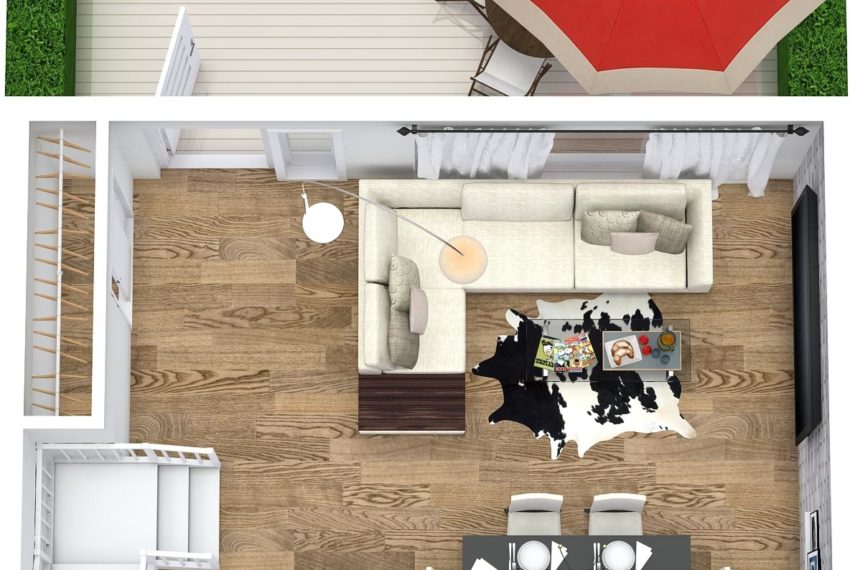 9 Mabelle Townhouse 3 - Main Floor - 3D Floor Plan
